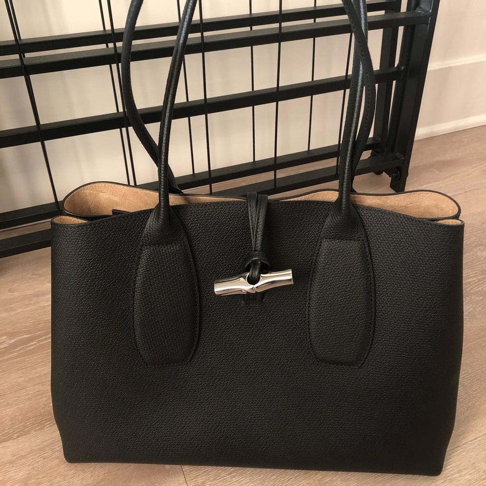 Longchamp Roseau Medium Leather Tote